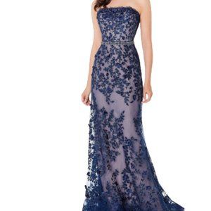 Montage by Mon Cheri 118961 Mother of the Bride Dress Navy/Nude Size 14